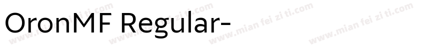 OronMF Regular字体转换